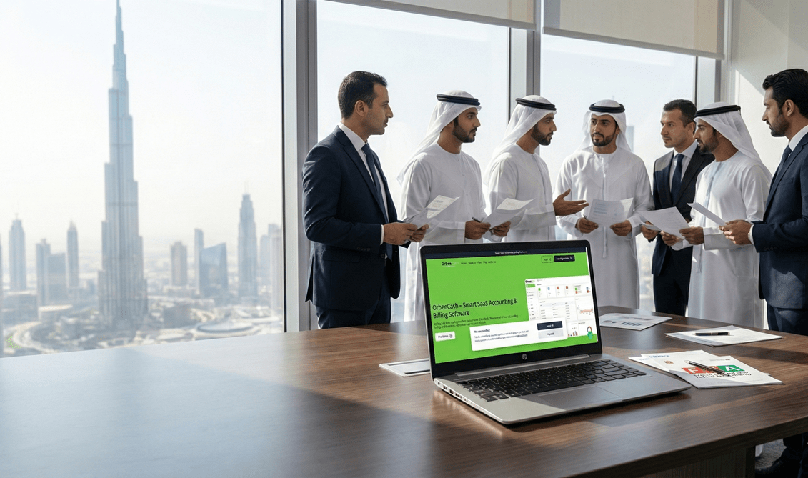few people talking about accounting inside office